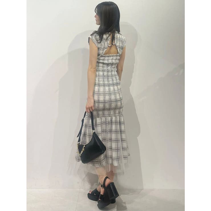 シアーチェックシャーリングマーメイドワンピース | MERCURYDUO | 詳細画像16 