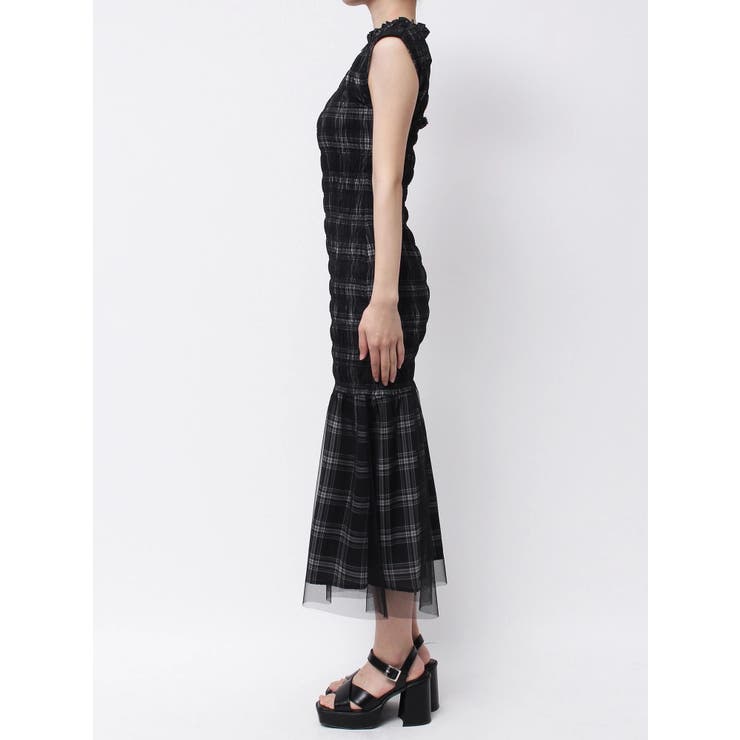 シアーチェックシャーリングマーメイドワンピース | MERCURYDUO | 詳細画像27 