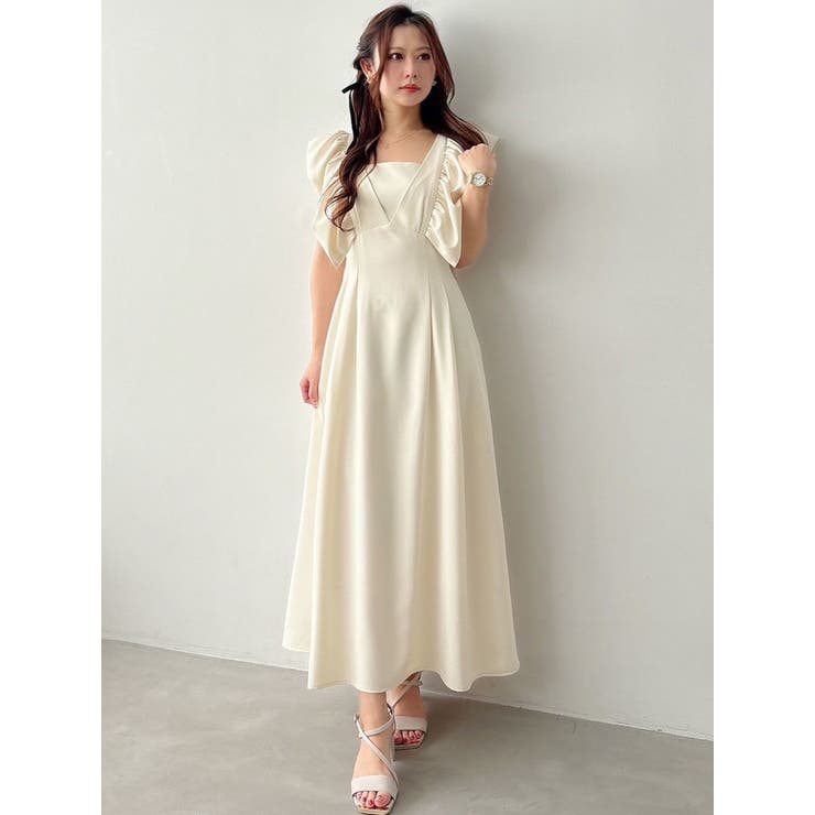 リネンライクバックレースアップワンピース | MERCURYDUO | 詳細画像11 