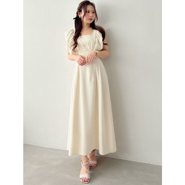 リネンライクバックレースアップワンピース | MERCURYDUO | 詳細画像12 