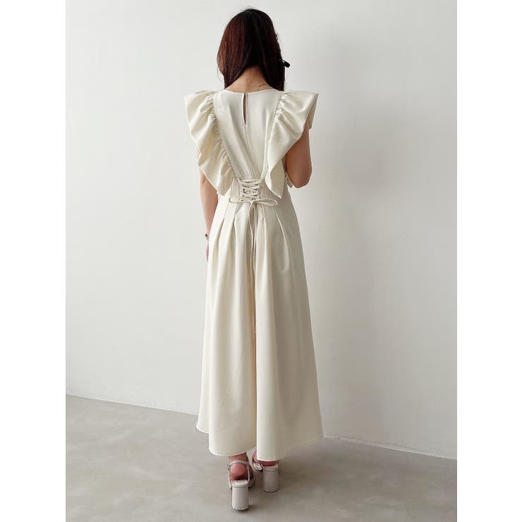 リネンライクバックレースアップワンピース | MERCURYDUO | 詳細画像13 