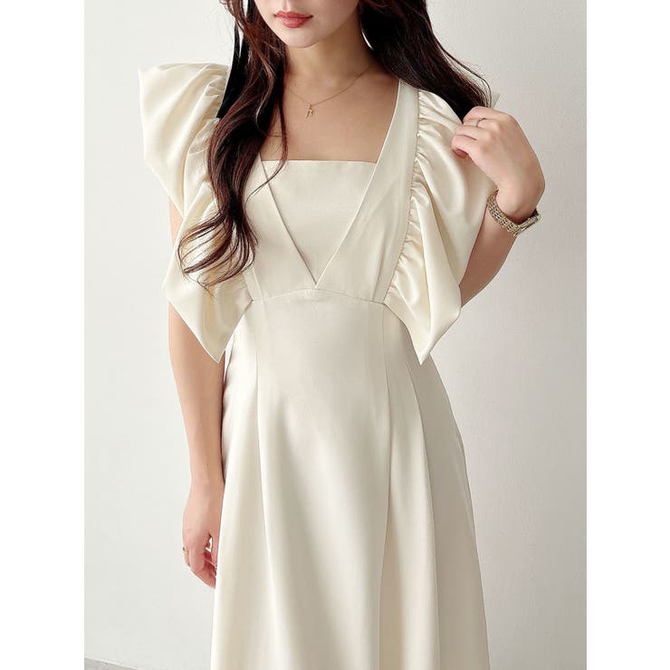 リネンライクバックレースアップワンピース | MERCURYDUO | 詳細画像15 