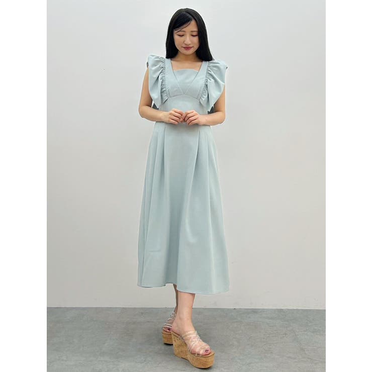 リネンライクバックレースアップワンピース | MERCURYDUO | 詳細画像16 