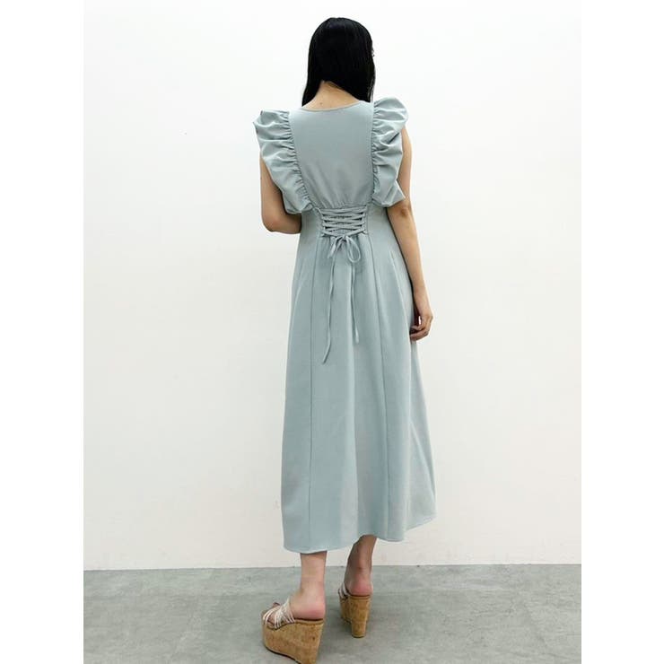 リネンライクバックレースアップワンピース | MERCURYDUO | 詳細画像18 