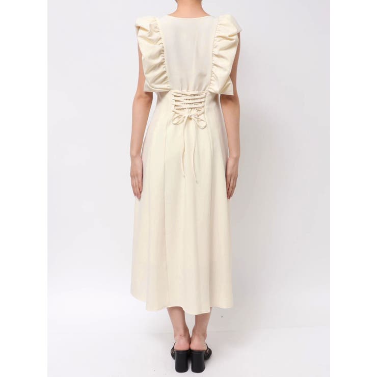 リネンライクバックレースアップワンピース | MERCURYDUO | 詳細画像21 