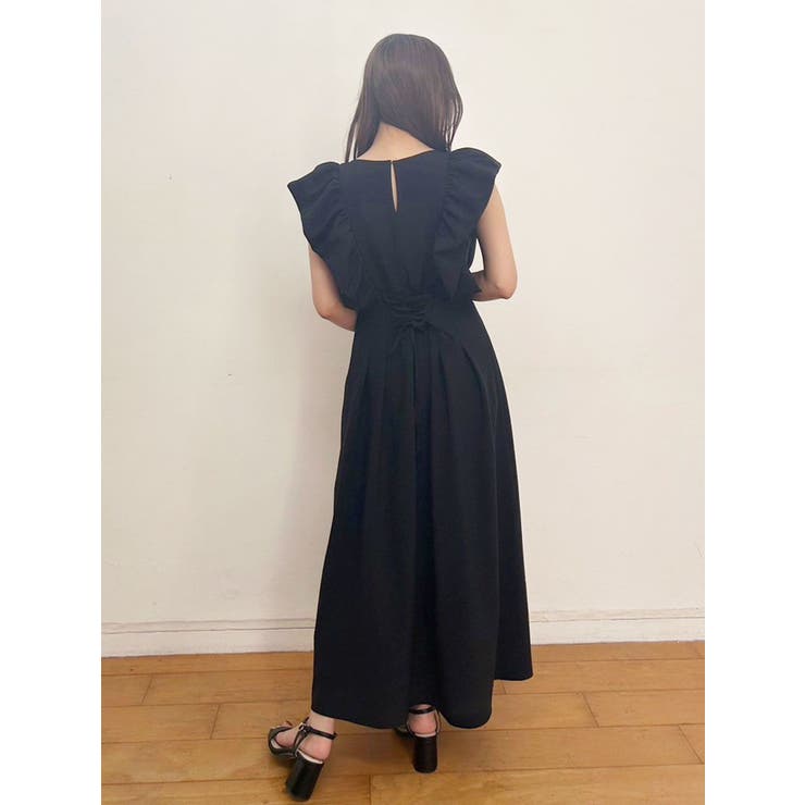 リネンライクバックレースアップワンピース | MERCURYDUO | 詳細画像8 