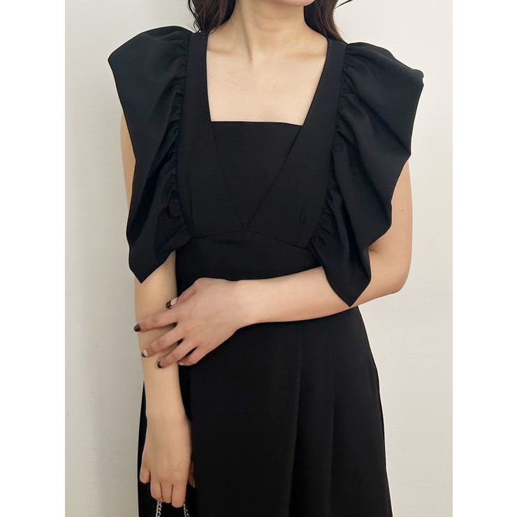 リネンライクバックレースアップワンピース | MERCURYDUO | 詳細画像9 