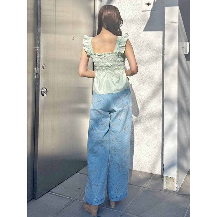 リボンプリントデニムパンツ | MERCURYDUO | 詳細画像14 