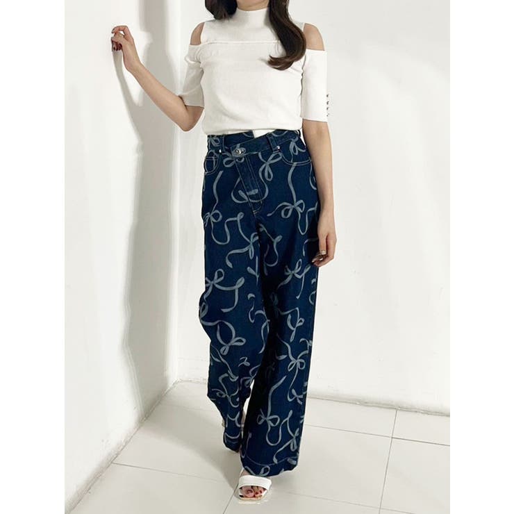 リボンプリントデニムパンツ | MERCURYDUO | 詳細画像17 