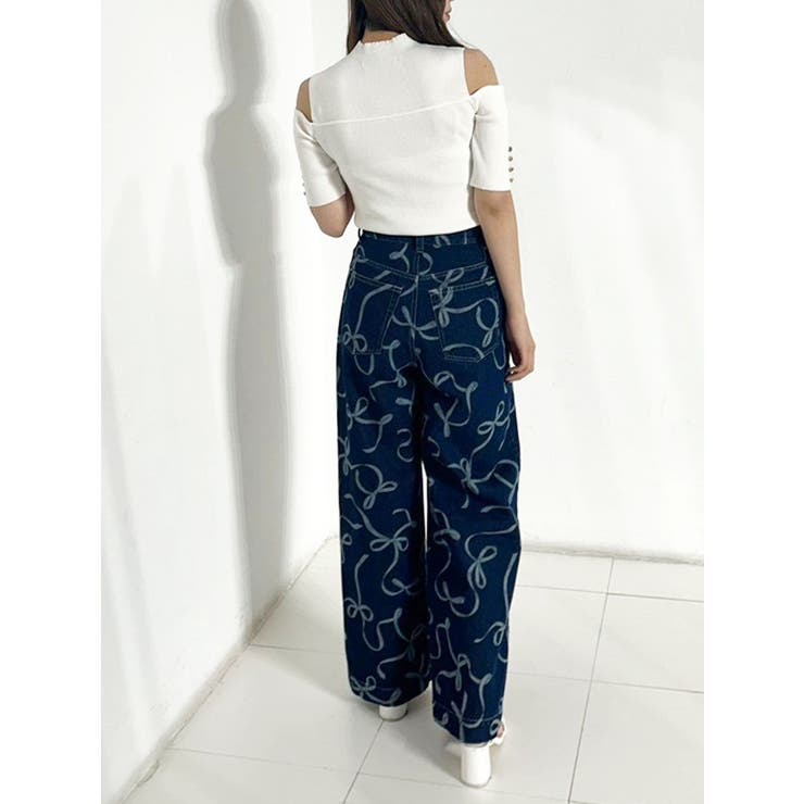 リボンプリントデニムパンツ | MERCURYDUO | 詳細画像19 