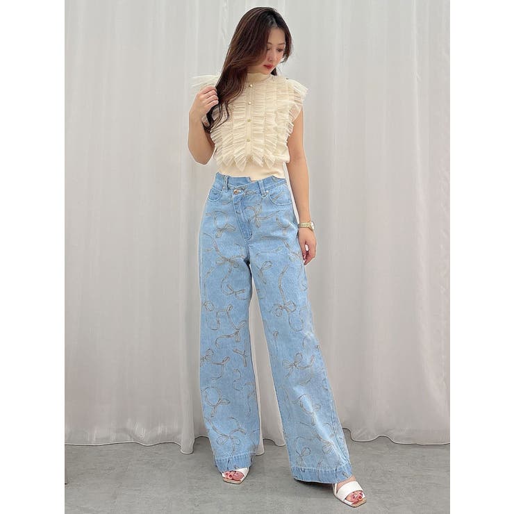 リボンプリントデニムパンツ | MERCURYDUO | 詳細画像20 