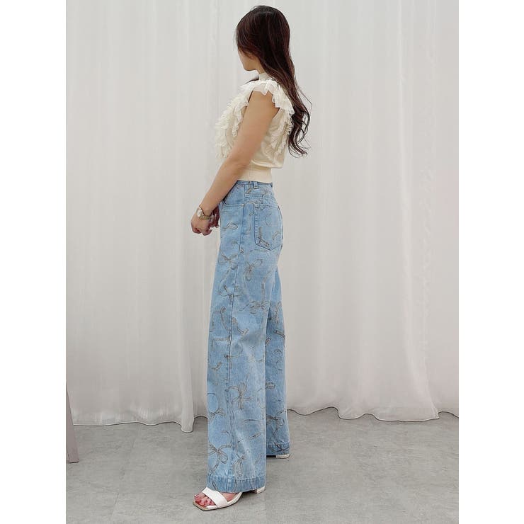 リボンプリントデニムパンツ | MERCURYDUO | 詳細画像21 