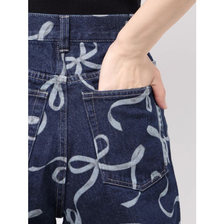 リボンプリントデニムパンツ | MERCURYDUO | 詳細画像35 