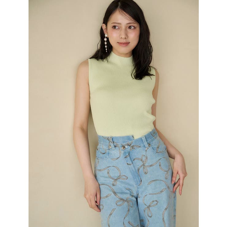 リボンプリントデニムパンツ | MERCURYDUO | 詳細画像9 