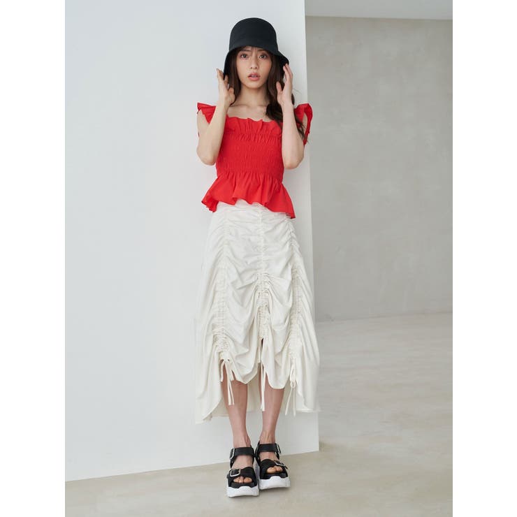 ギャザリングフレアスカート | MERCURYDUO | 詳細画像3 