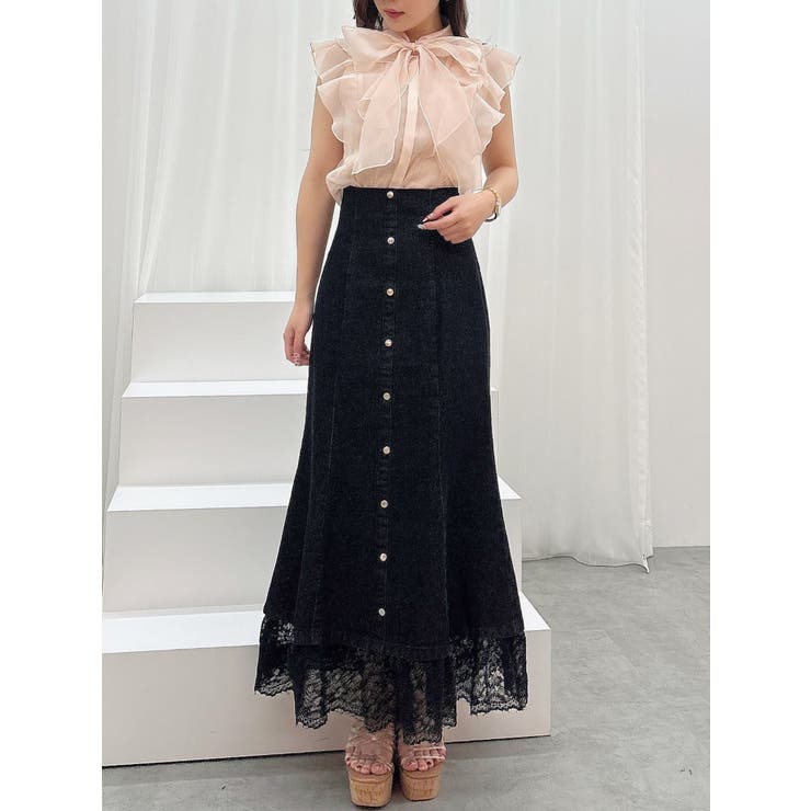 MERCURYDUO レース切替デニムスカート M レース切替デニムスカート[品番：MKSW0063363]｜MERCURYDUO