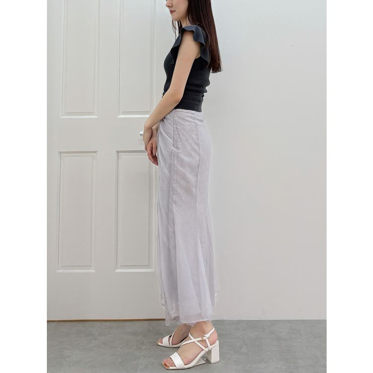 カシュクールラッフルコンパクトニット | MERCURYDUO | 詳細画像17 