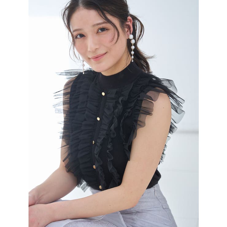 MERCURYDUO チュールフリルニット マーキュリーデュオ MERCURYDUO チュールフリルニット