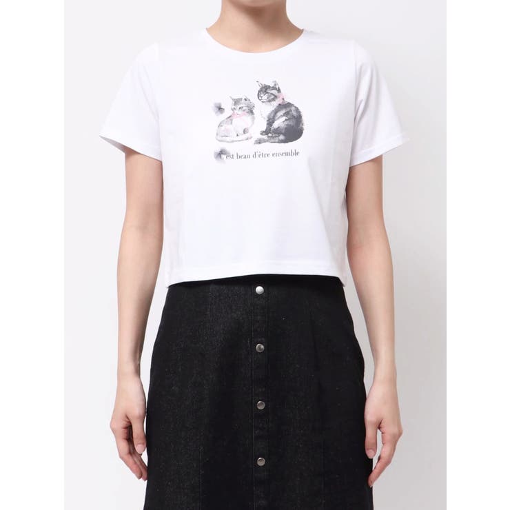 CATプリントリボンTシャツ | MERCURYDUO | 詳細画像15 