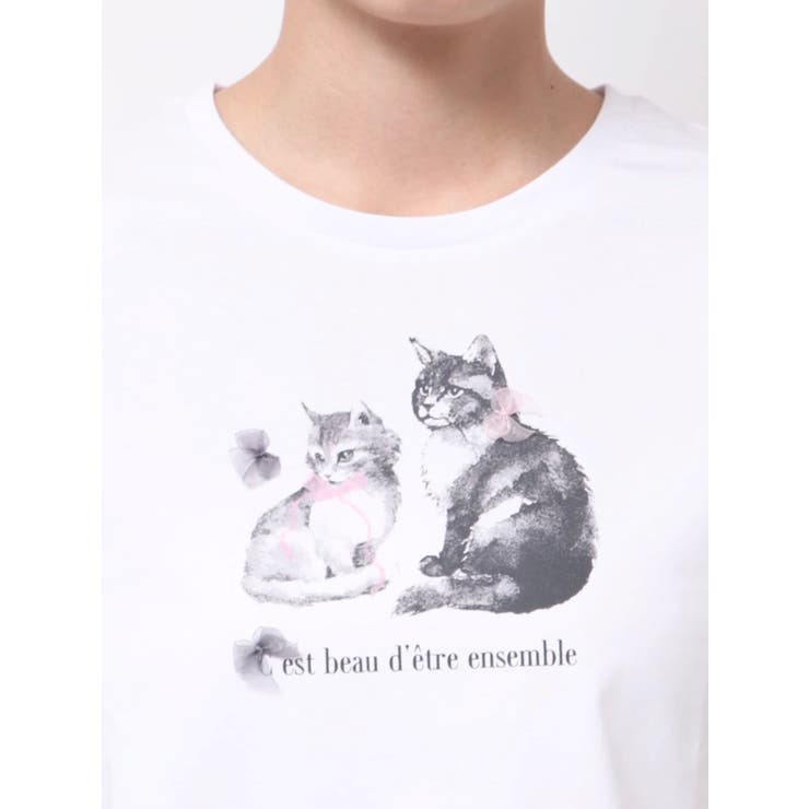CATプリントリボンTシャツ | MERCURYDUO | 詳細画像18 