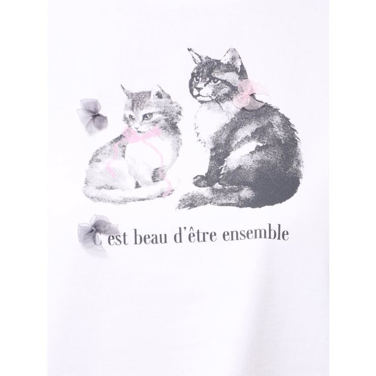 CATプリントリボンTシャツ | MERCURYDUO | 詳細画像25 