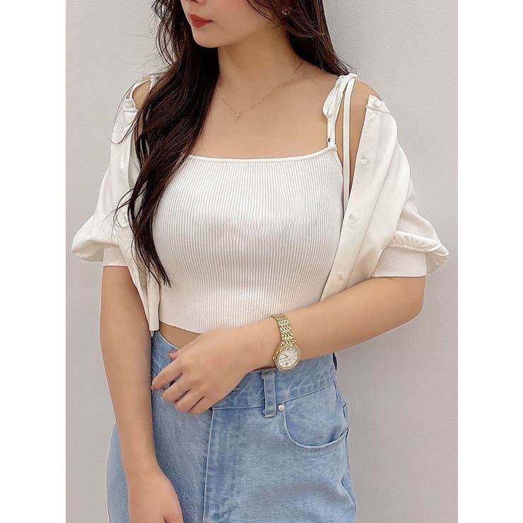 オフホワイト | クロップドニットアンサンブル | MERCURYDUO