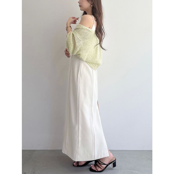 スカシ編ミラメコンボレロカーディガン[品番：MKSW0064644