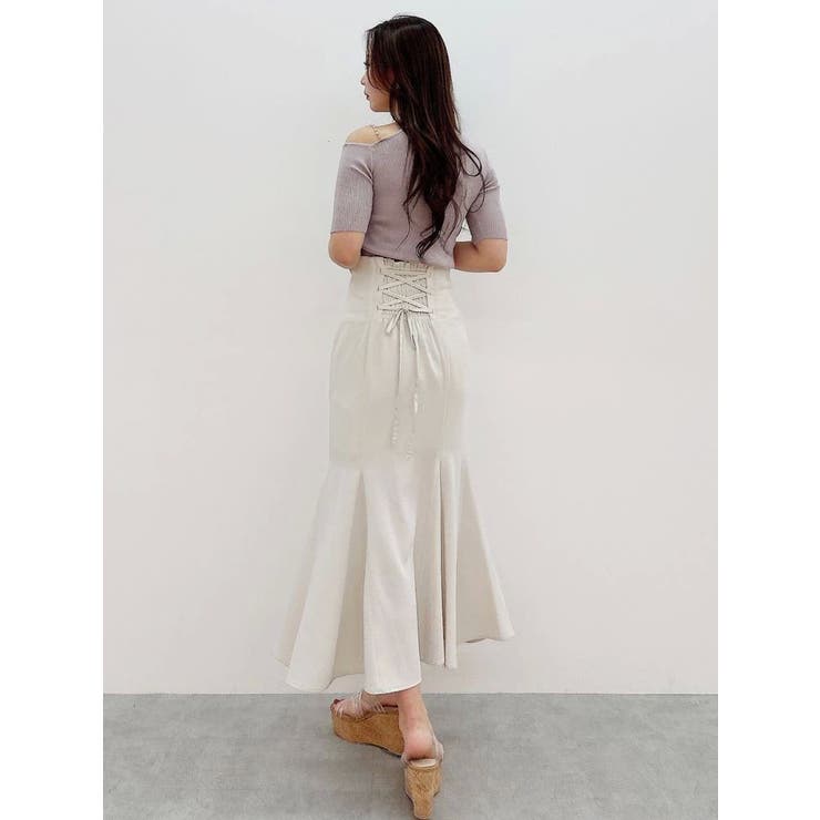 バックレースアップストレッチマーメイドスカート | MERCURYDUO | 詳細画像39