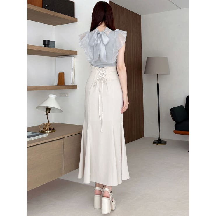 バックレースアップストレッチマーメイドスカート | MERCURYDUO | 詳細画像42