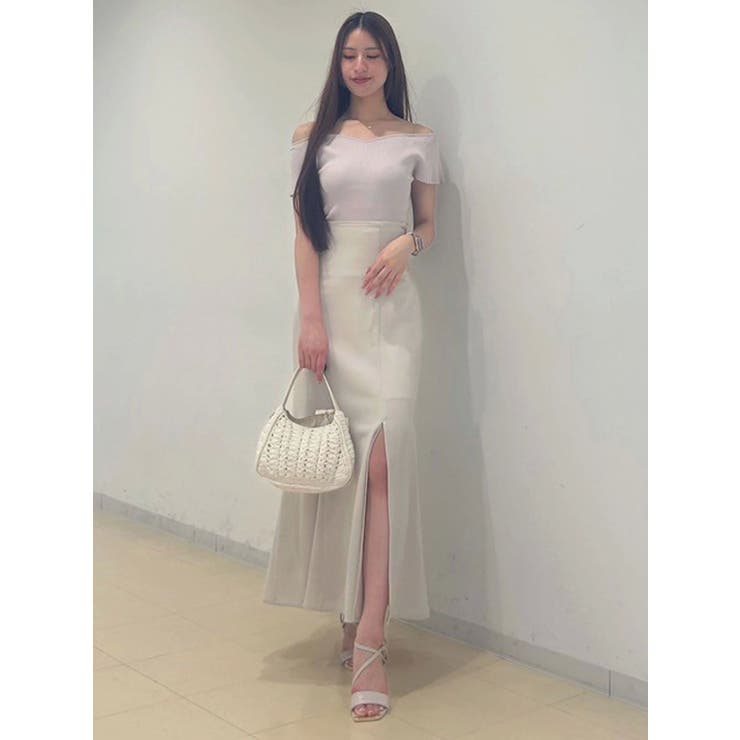 バックレースアップストレッチマーメイドスカート | MERCURYDUO | 詳細画像48