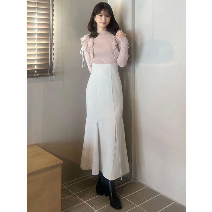 バックレースアップストレッチマーメイドスカート | MERCURYDUO | 詳細画像50