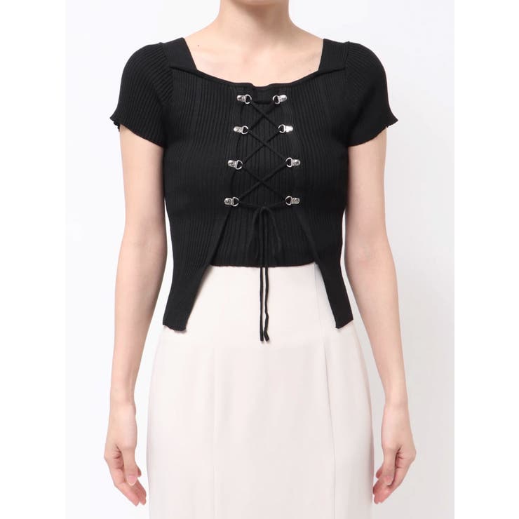 レイヤードライクレースアップニット | MERCURYDUO | 詳細画像11 