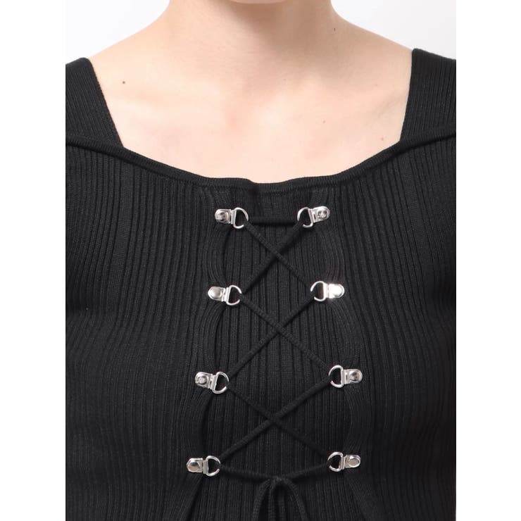 レイヤードライクレースアップニット | MERCURYDUO | 詳細画像14 