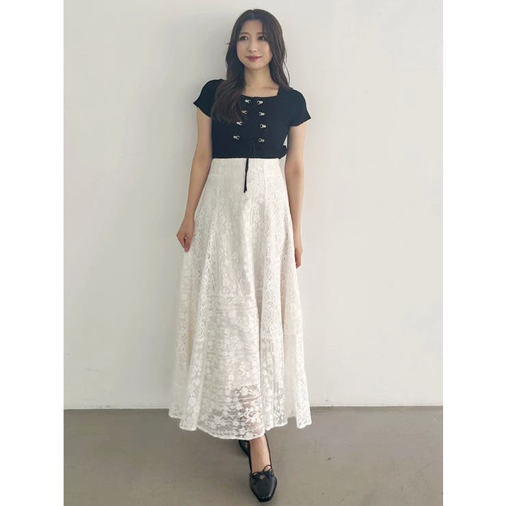 レイヤードライクレースアップニット | MERCURYDUO | 詳細画像9 