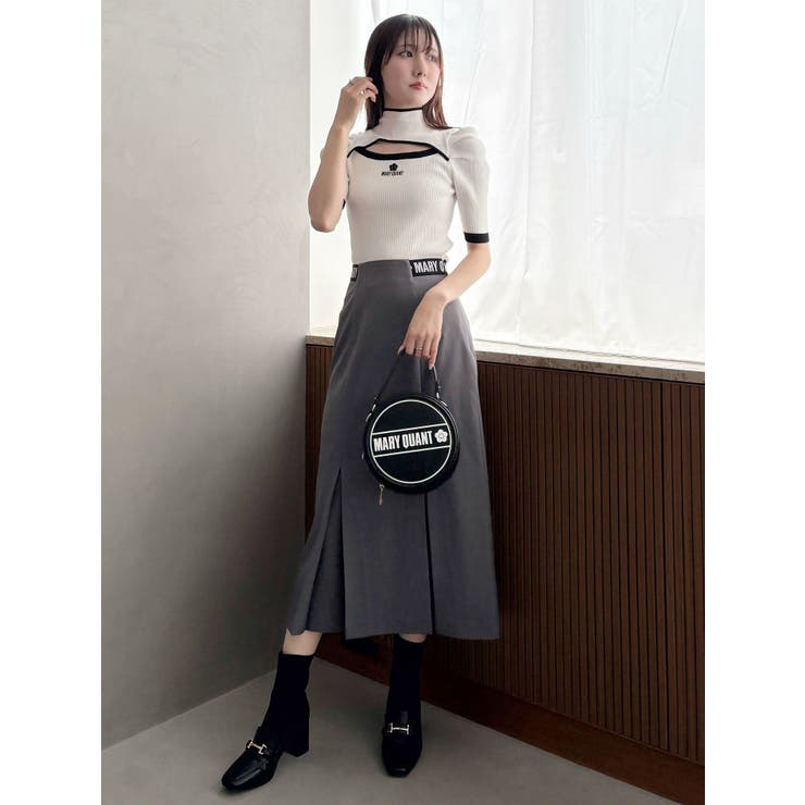 MARY QUANTコラボ】バイカラーカットアウトリブニット[品番