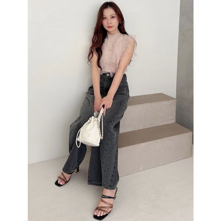 追加生産】チュールフリルニット[品番：MKSW0064860