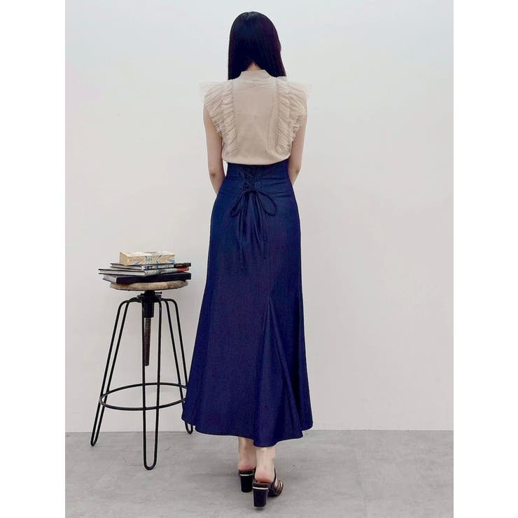 追加生産】チュールフリルニット[品番：MKSW0064860