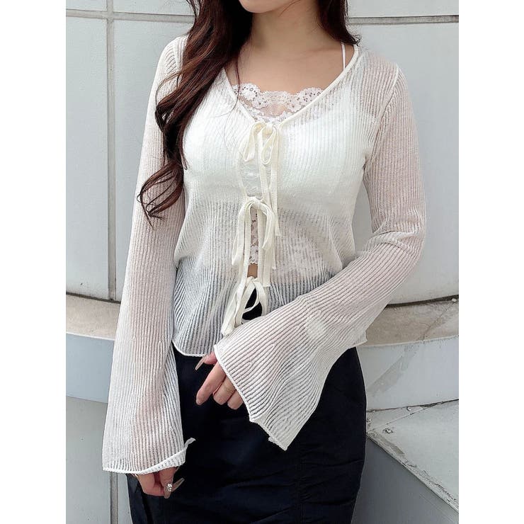 シアーフロントリボンカーデ | MERCURYDUO | 詳細画像14 