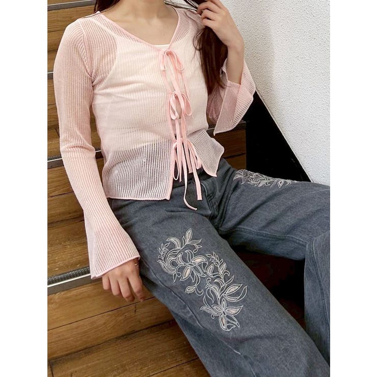 シアーフロントリボンカーデ | MERCURYDUO | 詳細画像9 