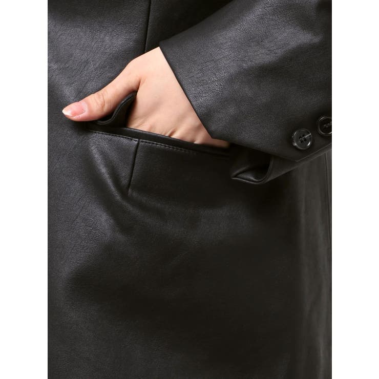 フェイクレザーオーバージャケット | MERCURYDUO | 詳細画像33 