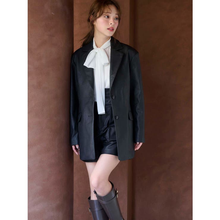 フェイクレザーオーバージャケット | MERCURYDUO | 詳細画像5 