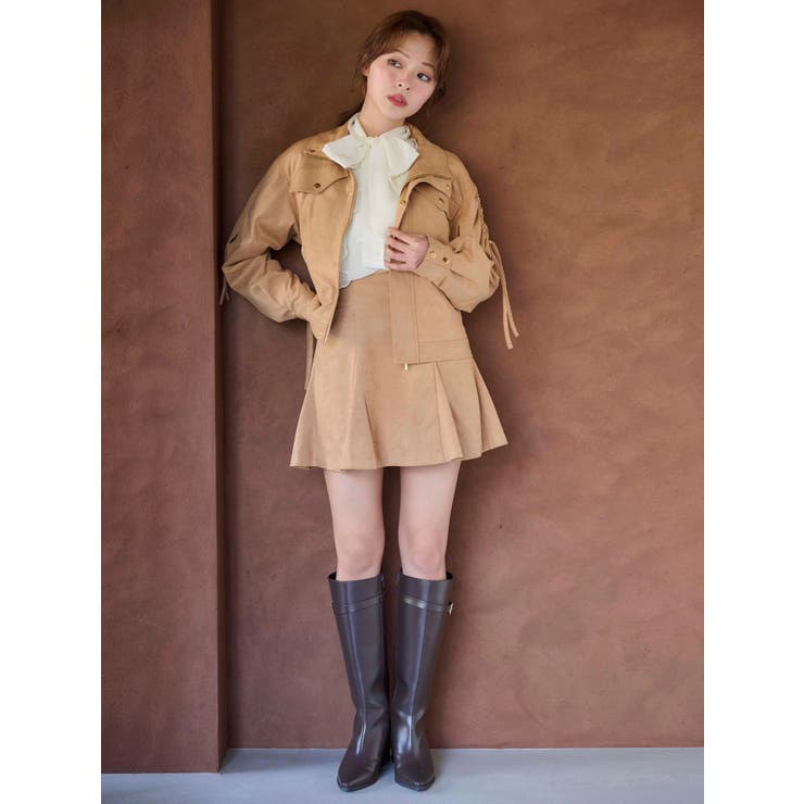 フェイクスエードドロストスリーブブルゾン | MERCURYDUO | 詳細画像4 