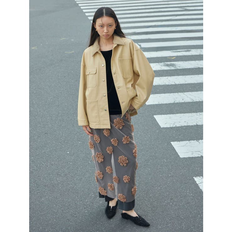 【OUNNOUN】フェイクレザーカバーオール | MERCURYDUO | 詳細画像2 