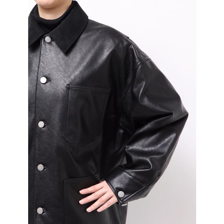 【OUNNOUN】フェイクレザーカバーオール | MERCURYDUO | 詳細画像26 