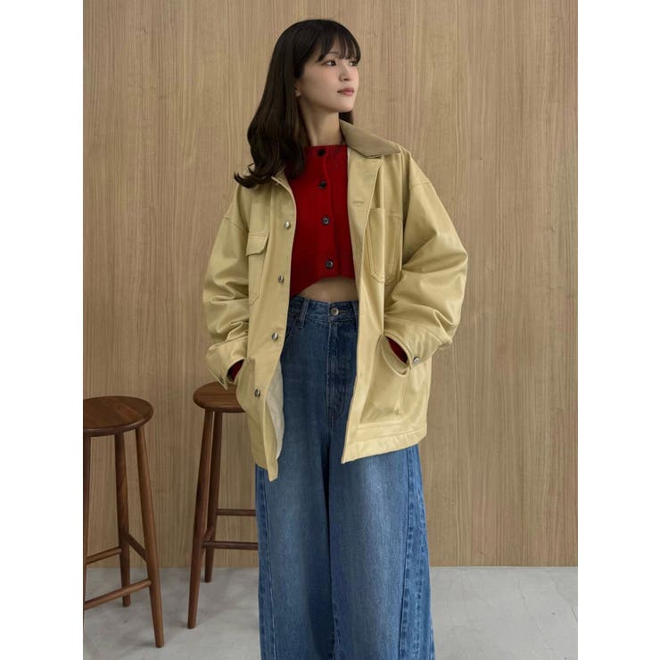 【OUNNOUN】フェイクレザーカバーオール | MERCURYDUO | 詳細画像7 