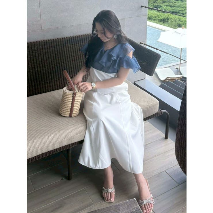 2WAYシアーラッフルドッキングワンピース | MERCURYDUO | 詳細画像23 