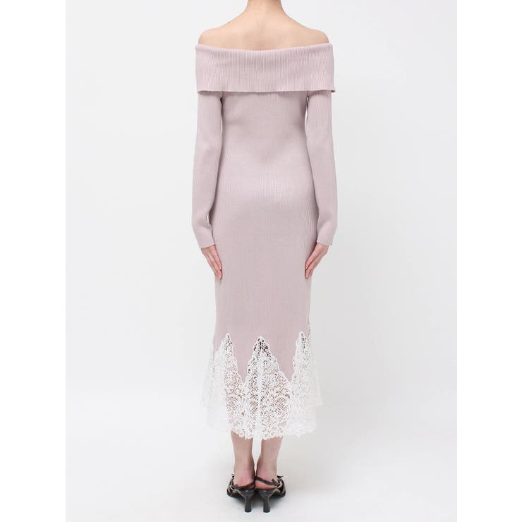 レーストリムオフショルニットワンピース | MERCURYDUO | 詳細画像25 