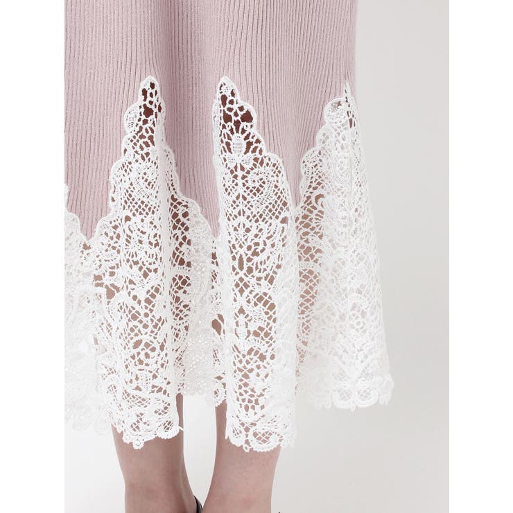 レーストリムオフショルニットワンピース | MERCURYDUO | 詳細画像28 