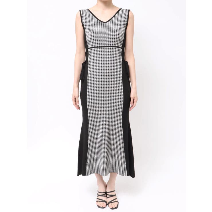 チェックサイドレースアップニットワンピース | MERCURYDUO | 詳細画像15 