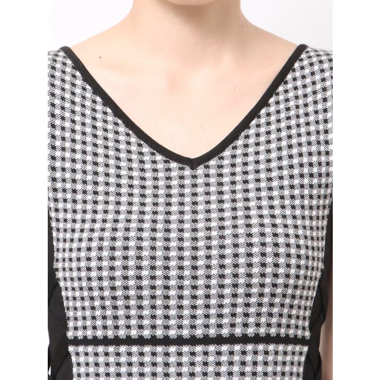 チェックサイドレースアップニットワンピース | MERCURYDUO | 詳細画像18 